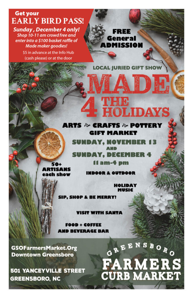 November and December Events at the Market